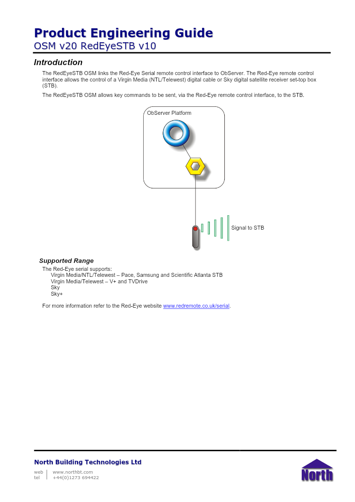 Preview thumbnail of page 1 of the RedEyeSTB Engineering Guide PDF document.